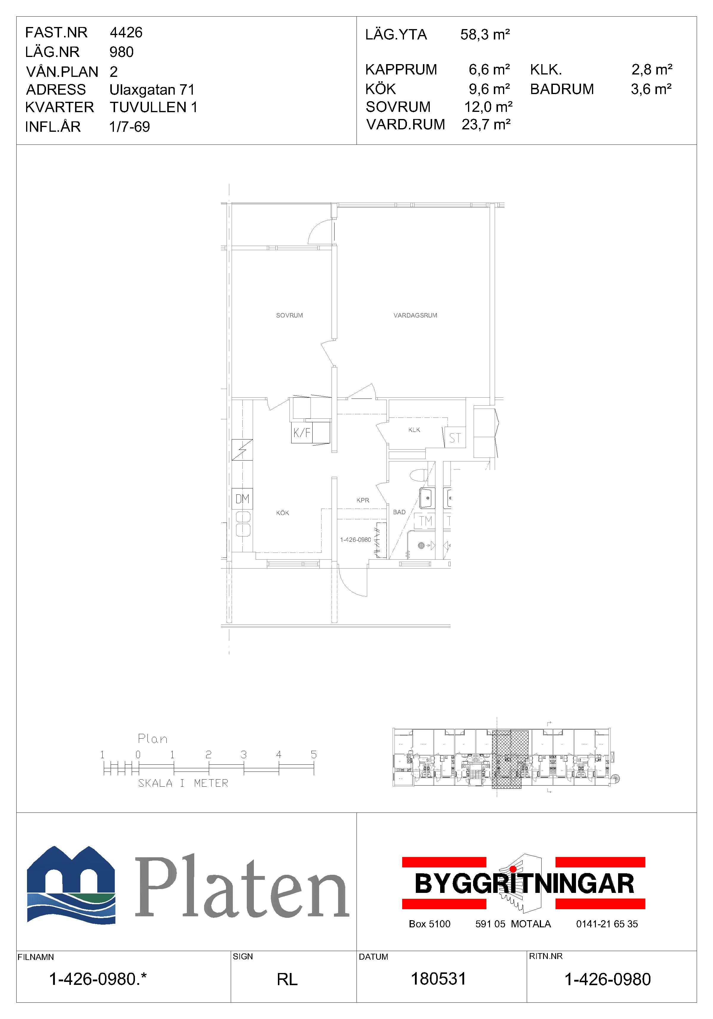 Ulaxgatan 71 M, 591 54, Motala