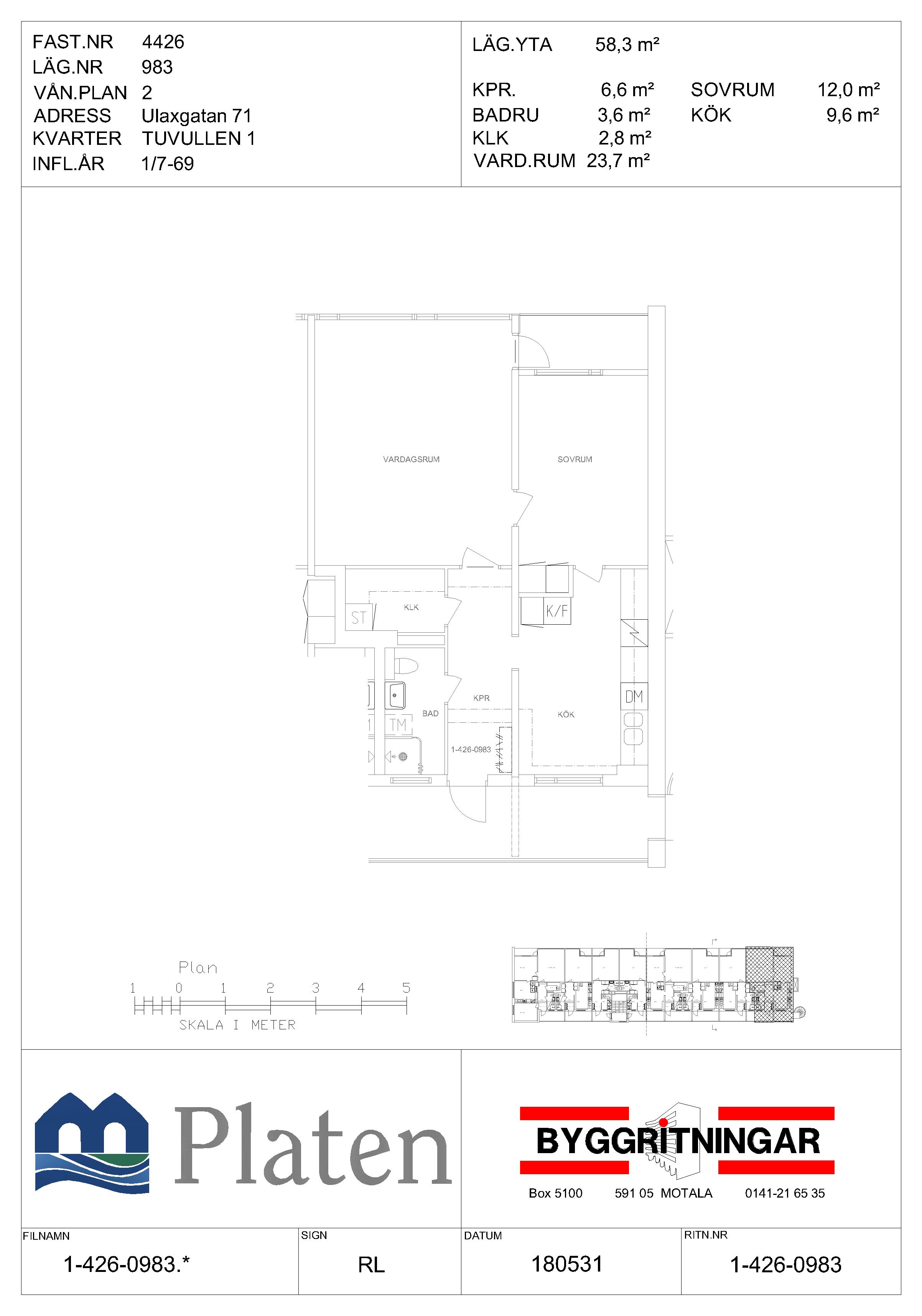 Ulaxgatan 71 P, 591 54, Motala