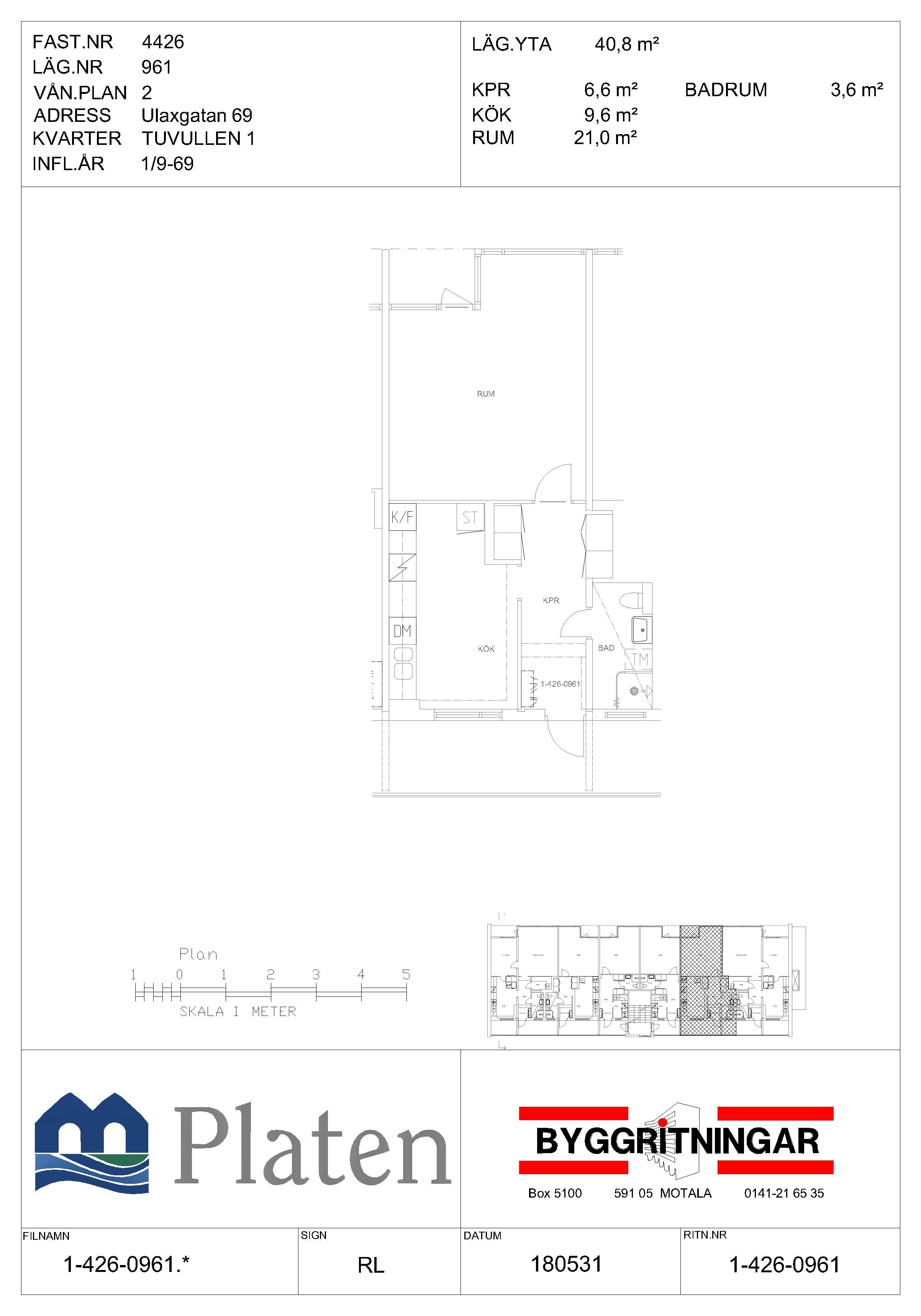 Ulaxgatan 69 K, 591 54, Motala