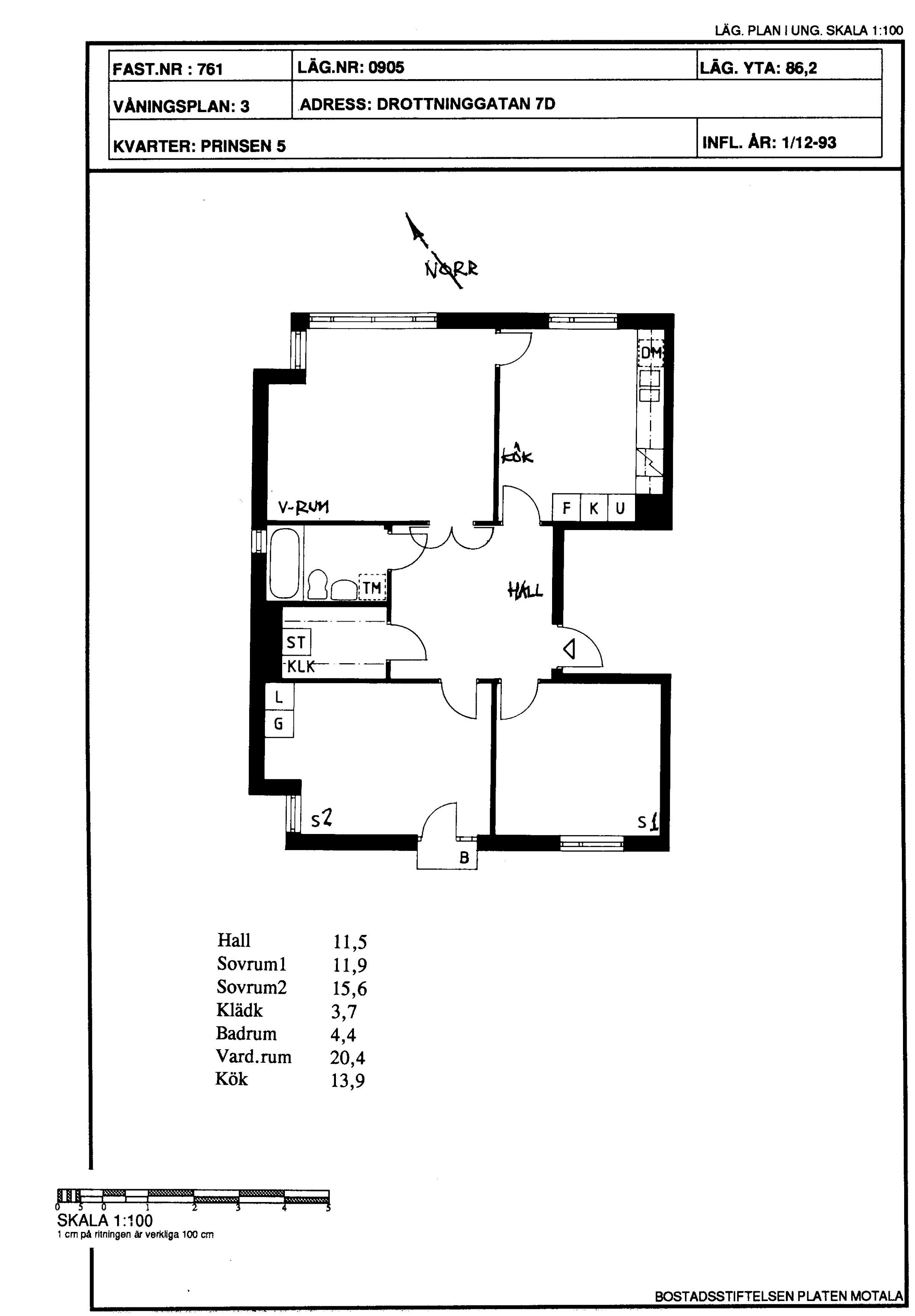Drottninggatan 7 D, 591 35, MOTALA 3